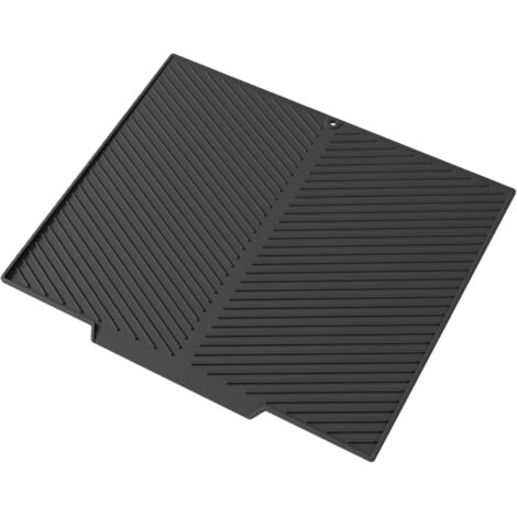 1 Tapis Égouttoir Silicone, Séchage Rapide, Résistant Chaleur, Cuisine, Noir (1/5)