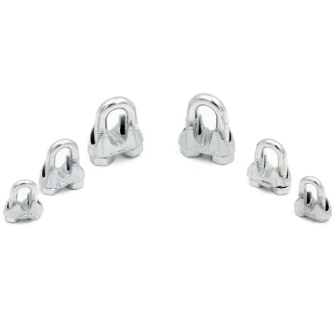 10 pièces serre-câble,acier galvanisé 3mm,normes din 13414-5,fixation câble,pour œillets et boucles