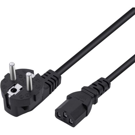 1 Câble Alimentation C13, 1.5m, Cuivre Pur, Prise EU 250V 16A, Pour PC Imprimante (1/5)