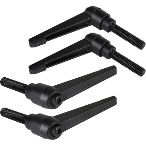 4 Poignée de serrage M12, Vis réglable 50mm, Levier rapide acier noir pour montage (1/5)
