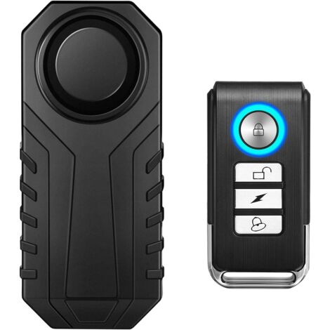 1 alarme antivol, 113db, capteur vibration, étanche ip55, télécommande 20m, vélo moto scooter (1/5)