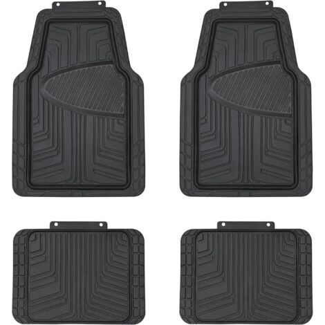 lot de 4 tapis de sol en caoutchouc, universels toutes saisons, antidérapants, personnalisables, pour voiture suv camionnette (1/5)