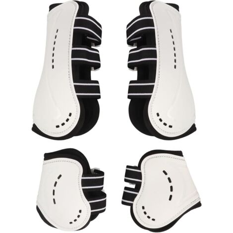 2 x guêtres de cheval, ouverture avant, boucle réglable, tissu néoprène respirant, protection tendons pour saut et équitation (1/5)