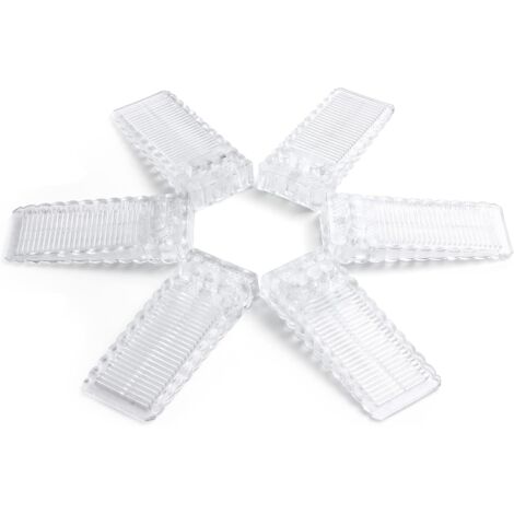 6x butée de porte, cale réglable antidérapante, silicone transparent, pour cuisine bureau cave, 0,3 à 6 cm (1/5)