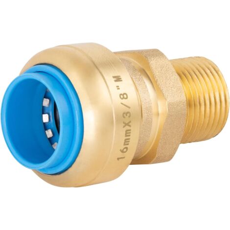 1 raccord automatique, push, cuivre per multicouche, ø16 mâle 12x17, plomberie eau potable