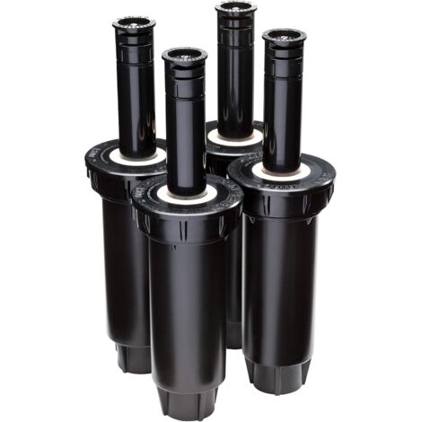 Lot de 4 Arroseur, Double pulvérisation, Motif demi-cercle 180°, Acier inoxydable, Jardin pelouse (1/5)