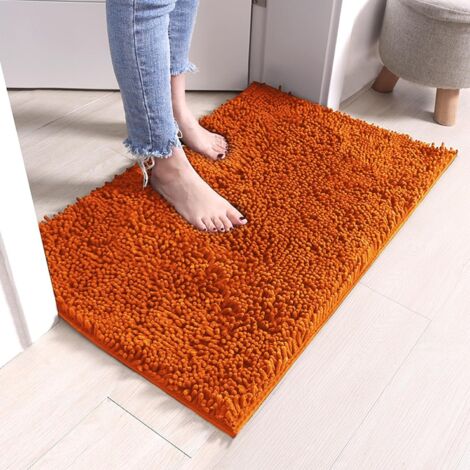 1 Tapis de bain, Chenille, Antidérapant, Microfibre, Absorbant, Salle de bain (1/5)