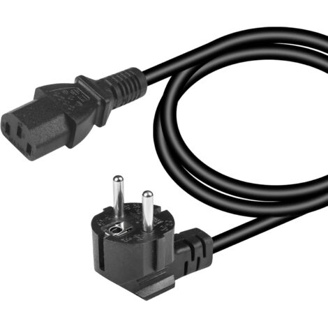 1 Câble Alimentation, Prise UE 3 Broches, Cordon 1,5m 10A, Pour PC Imprimante Moniteur (1/4)