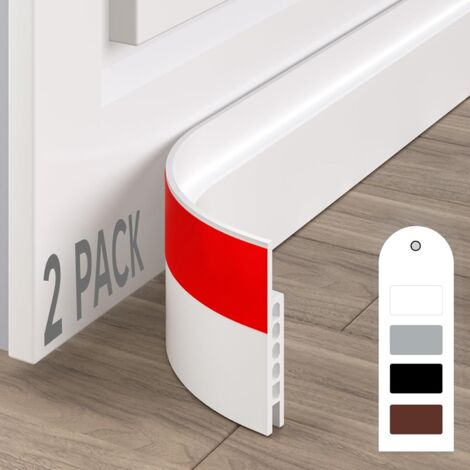 2 Pièces Joint De Porte, Bande D'étanchéité En Silicone Adhésive, 100 Cm, Blanc, Pour Isolation Phonique Et Thermique (1/5)