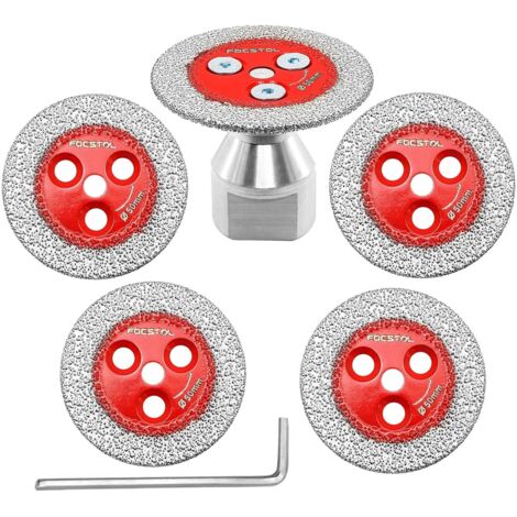 5 pièces disque diamant, 1 pièce bride m14, clé hexagonale, coupe carrelage marbre granit, pour meuleuse angle