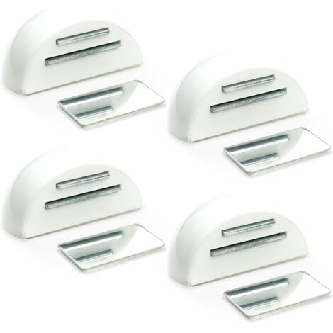 lot de 4 arrêt de porte, magnétique, auto-adhésif, acrylique transparent, pour meubles et murs (1/4)