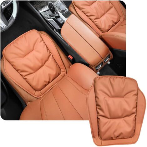 1 coussin de siège, cuir nappa, mousse mémoire, antidérapant, 55x45 cm, voiture bureau maison (1/5)