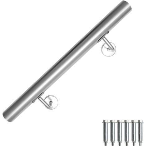 1 main courante, acier inoxydable, ø 42 mm, longueur 50 cm, avec supports, intérieur extérieur (1/5)