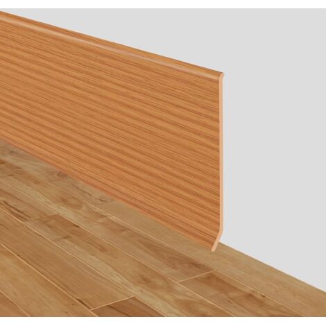 1 Rouleau Plinthe souple,PVC autoadhésif 10cm,Grain de bois jaune,Moulure murale,Décoration intérieur