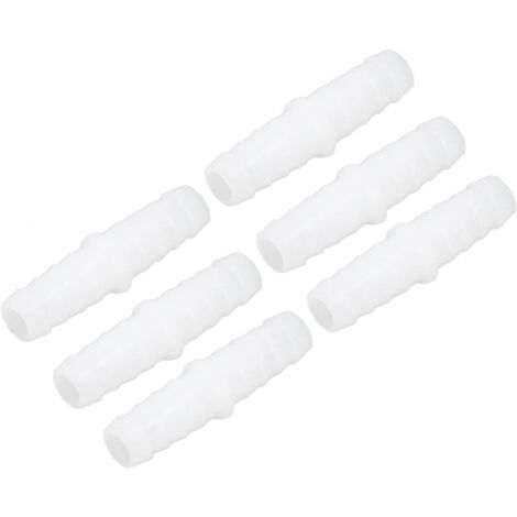 Lot de 10 Raccords, Plastique Droit 9mm, Polyéthylène Résistant, Tuyau Pompe Silicone, Usage Alimentaire et Laboratoire (1/5)