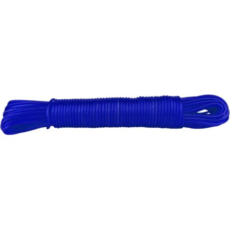 1 Corde à linge, 20 mètres, Polyester et PVC, Résistante aux UV, Intérieur et extérieur (1/3)