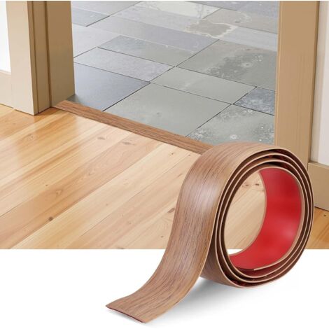 1 Barre De Seuil Adhesive, 120x4cm Plinthe Pvc Souple Imperméable, Découpable Pour Parquet Carrelage Transition Sol