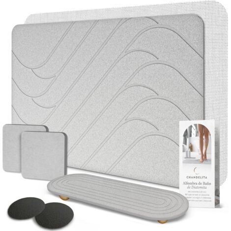 1 Tapis Diatomite 60x39cm Séchage Rapide Antidérapant Absorbant Hygiénique Pour Sortie De Douche