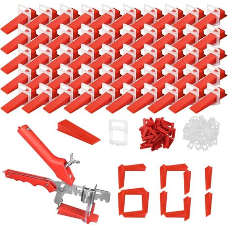 601 Pièces Croisillon, Cales De Nivellement 3mm, Pince Pour Carrelage Sol Et Mur (1/5)
