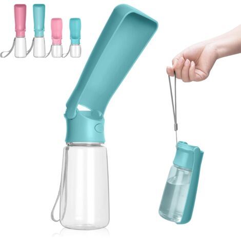1 Bouteille d'eau, Pliable, Silicone, 350ml, Vert, Chien Chat Randonnée (1/5)