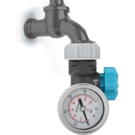 1 Régulateur De Pression D'eau, Filetage G3/4, Jauge Intégrée, Matériau Pom, Pour Irrigation Jardin (1/5)