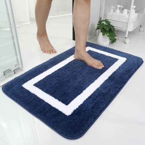 1 Tapis de bain, microfibre, absorbant, antidérapant, lavable en machine, salle de bain (1/5)