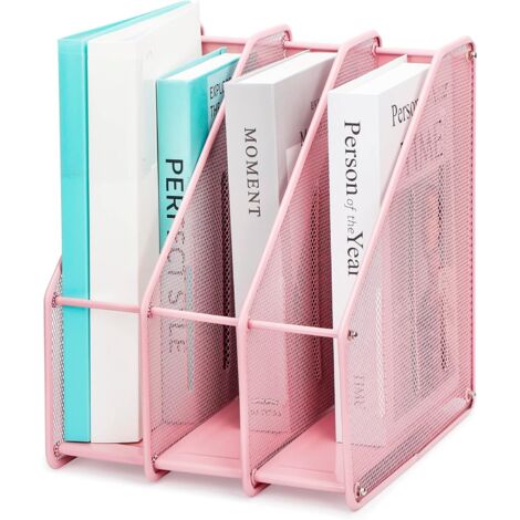 1 Porte-revues, 3 compartiments, métal, robuste, bureau, maison (1/5)