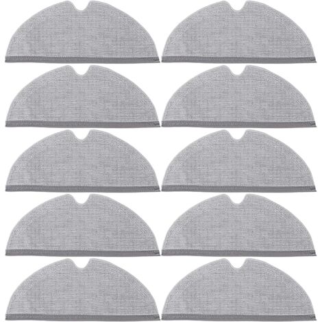 10 Serpillères, Microfibre Lavable, Forte Absorption, Pour Aspirateur Roborock S4 S5 S6 Q5 Q7 Q8 (1/5)