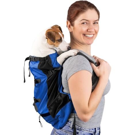 1 Sac à dos pour chien, réglable et ventilé, polyester, poche de rangement, marche et randonnée (1/5)