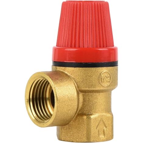1 Vanne de sécurité, laiton, réduction pression 8 bar, filetage G femelle 1,27 cm, eau huile gaz (1/5)