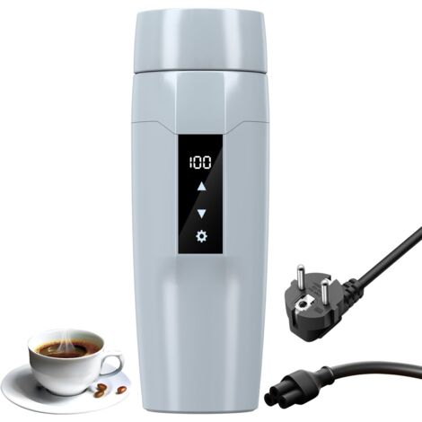1 Tasse électrique portable, 300W, contrôle température 40-100°C, acier inoxydable 304, voyage bureau camping (1/5)