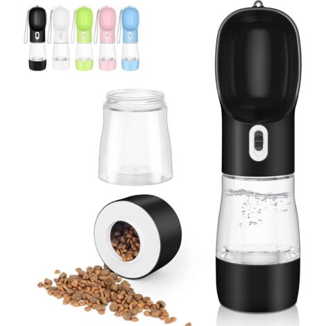 1 Gourde Chien 258 ML Compartiment Croquettes 200 ML PC ABS Sans BPA Promenade Voyage Randonnée (1/5)
