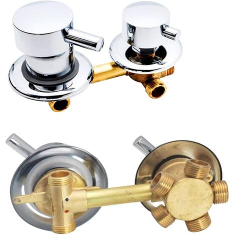 1 Mitigeur 5 Voies Laiton Entraxe 9cm Robinet Douche Hammam (1/5)