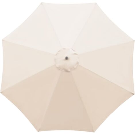 1 Toile de parasol 3m 8 baleines Polyester Imperméable Beige Pour Jardin Terrasse (1/5)