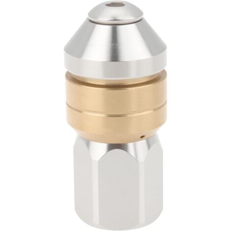 1 Buse Rotative De Nettoyage Acier Inoxydable Filetage G1/8 Pour Débouchage Tuyaux Égouts Plomberie (1/5)