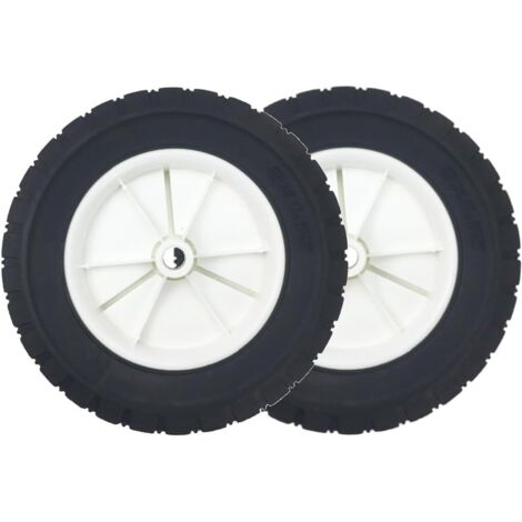 2 Roue de tondeuse, 200mm, Caoutchouc, Pour entretien pelouse (1/3)