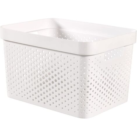 1 Bac de rangement 17L, Plastique recyclé, Poignées, Design empilable, Maison (1/5)
