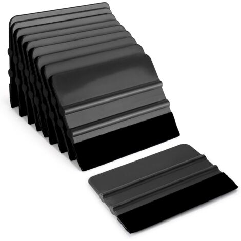 Lot de 10 Raclettes Feutre 4 Pouces PP Noir Pour Film Teinté Voiture Meuble (1/5)