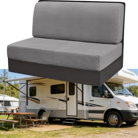 2 Pièces Housse de Coussin, Extensible Jacquard, Polyester Résistant, Pour Caravane Camping-Car (1/5)