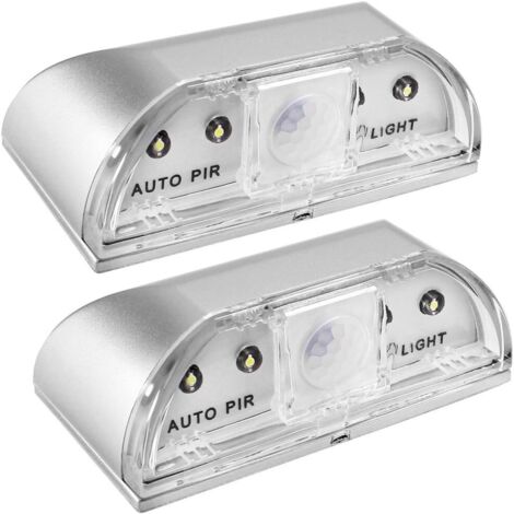 Lot de 2 Veilleuse LED Trou De Serrure Détecteur Mouvement PIR Lumière Automatique Intérieur Extérieur (1/5)
