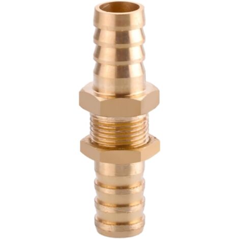 Raccord cannelé en laiton 1/2", filetage femelle, épisseur de métaux, barbillons, raccord tuyau, connecteur adaptateur pour air, eau, huile (épaisseur 8 mm) Pagode 10 Mm Petit Cuivre (1/5)