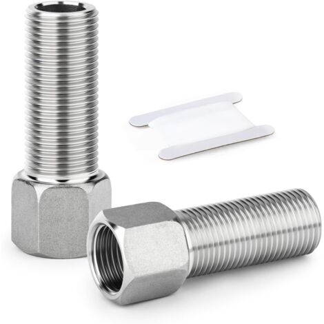 1PCS Raccord de tuyauterie en acier inoxydable 304, Adaptateur hexagonal à rallonge, 1/2" MBSP x FBSP, Longueur 60 mm/2.36 pouce 2 Pcs 70 mm (1/5)