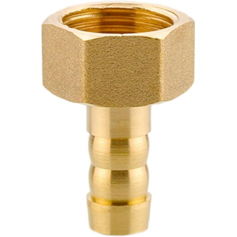 Raccord cannelé en laiton 1/2", filetage femelle, épisseur de métaux, barbillons, raccord tuyau, connecteur adaptateur pour air, eau, huile (épaisseur 8 mm) Filetage Femelle G1/2 11.5 MM (1/5)