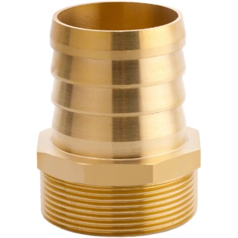 Raccord cannelé en laiton 1/2", filetage femelle, épisseur de métaux, barbillons, raccord tuyau, connecteur adaptateur pour air, eau, huile (épaisseur 8 mm) Filetage Mâle G2 50 MM d'épaisseur (1/5)