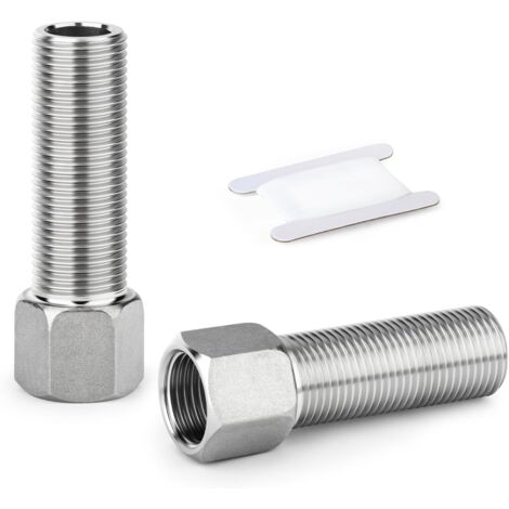 1PCS Raccord de tuyauterie en acier inoxydable 304, Adaptateur hexagonal à rallonge, 1/2" MBSP x FBSP, Longueur 60 mm/2.36 pouce 2 Pcs 80 mm (1/5)