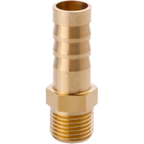 Raccord cannelé en laiton 1/2", filetage femelle, épisseur de métaux, barbillons, raccord tuyau, connecteur adaptateur pour air, eau, huile (épaisseur 8 mm) Filetage Mâle G1/8 8MM (1/5)