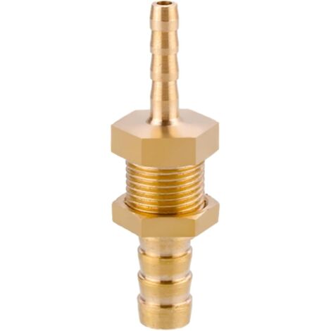 Raccord cannelé en laiton 1/2", filetage femelle, épisseur de métaux, barbillons, raccord tuyau, connecteur adaptateur pour air, eau, huile (épaisseur 8 mm) 8mm-4mm Cuivre (1/5)
