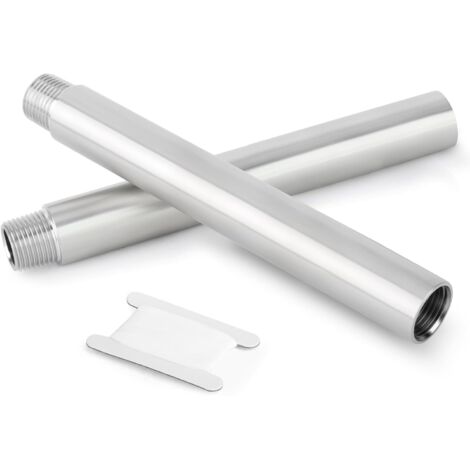 2 pièces 50mm 1 "x 1" mâle BSP Mamelon Tuyau coulé 304 raccords de tuyauterie en Acier Inoxydable 200mm 1/4"M-1/4"F (1/5)