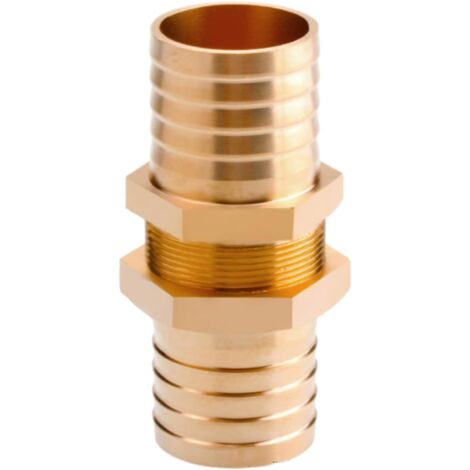 Raccord cannelé en laiton 1/2", filetage femelle, épisseur de métaux, barbillons, raccord tuyau, connecteur adaptateur pour air, eau, huile (épaisseur 8 mm) Pagode 25 Mm Petit Cuivre (1/5)