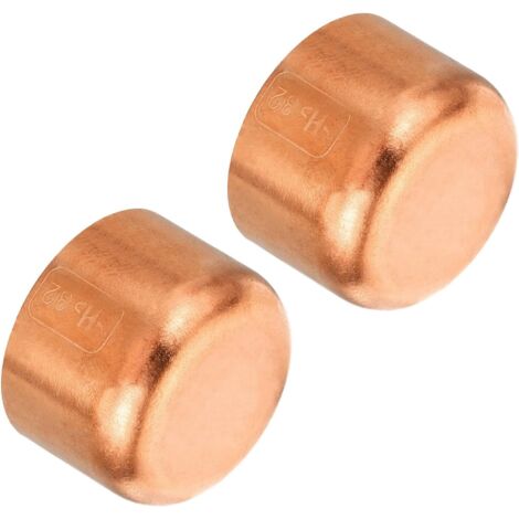 32.1mm(1.26") ID Cuivre Tuyau Extrémité Cap, Raccord Cap Sueur Bouchon Soudure Connexion pour Plomberie CVC Air Climatiseur -